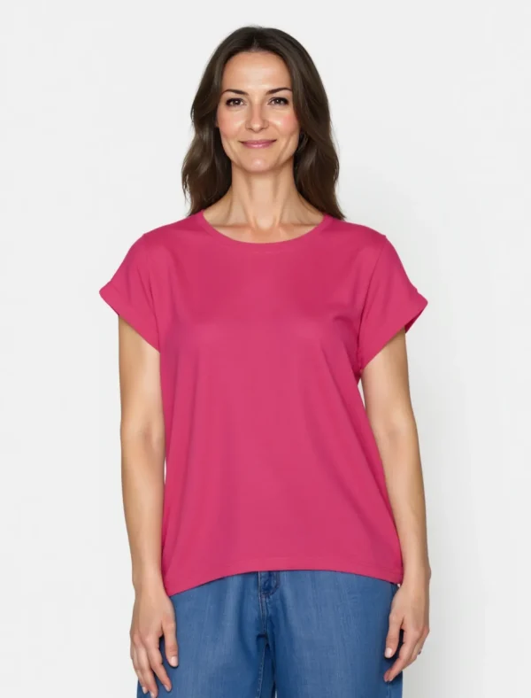 T-shirt Med Korte ærmer - Raspberry