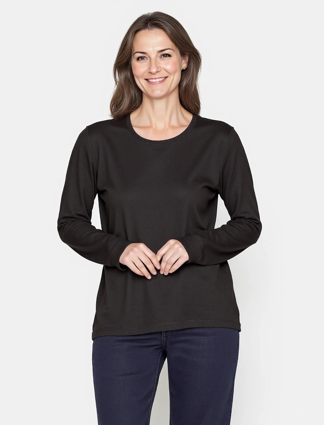 tshirt_med_rund_hals__bla_0.webp T-shirt Med Rund Hals - Black