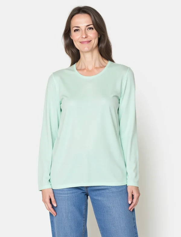 T-shirt Med Rund Hals - Mist Green