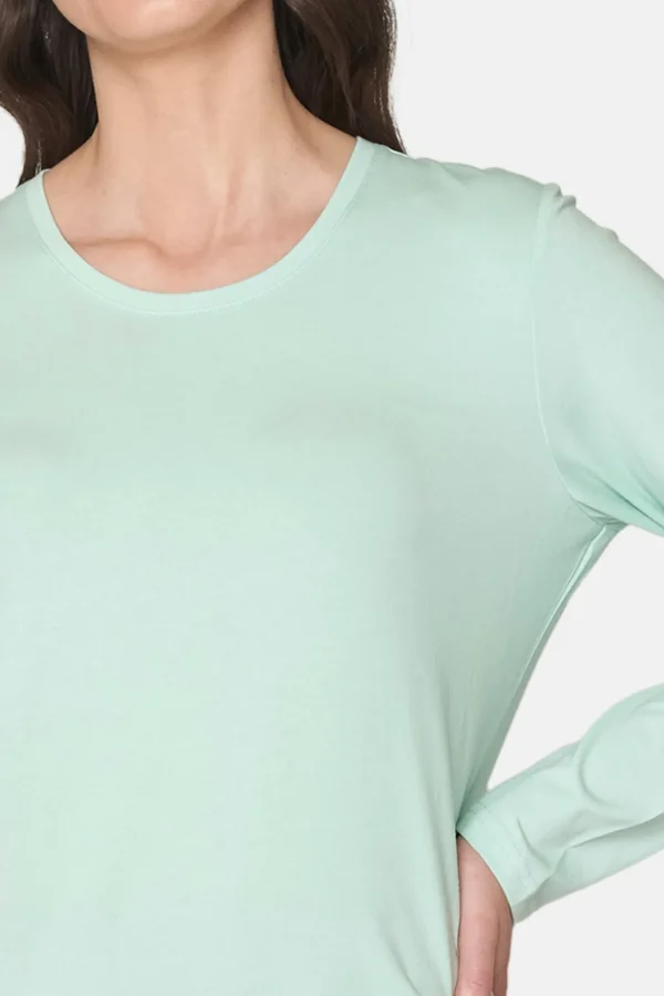 T-shirt Med Rund Hals - Mist Green