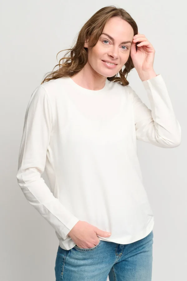 T-shirt Med Rund Hals - Off White