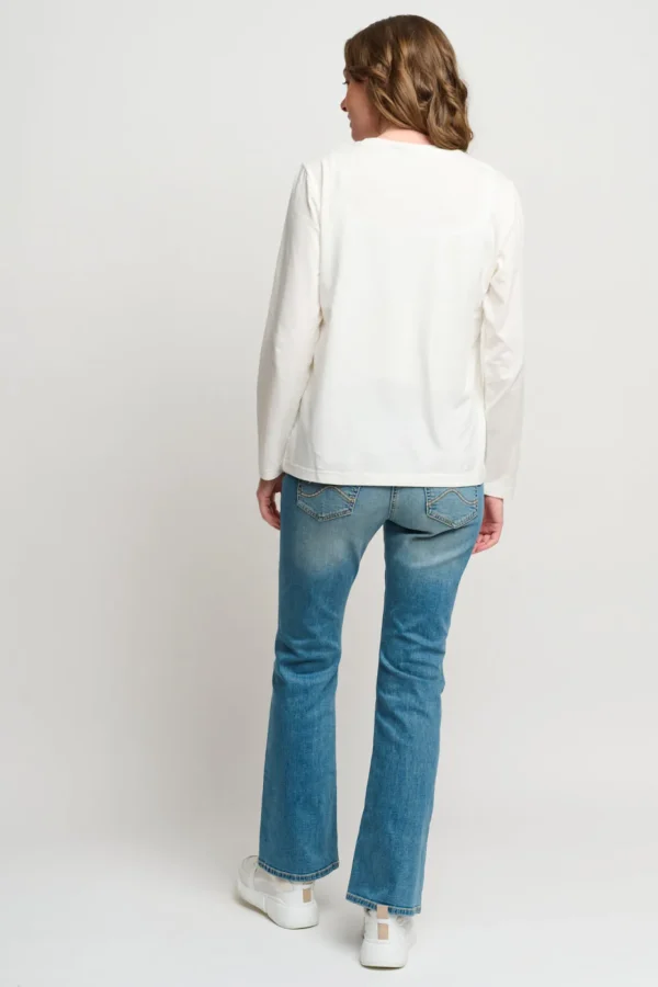 T-shirt Med Rund Hals - Off White
