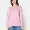 T-shirt Med Rund Hals - Pink Lady