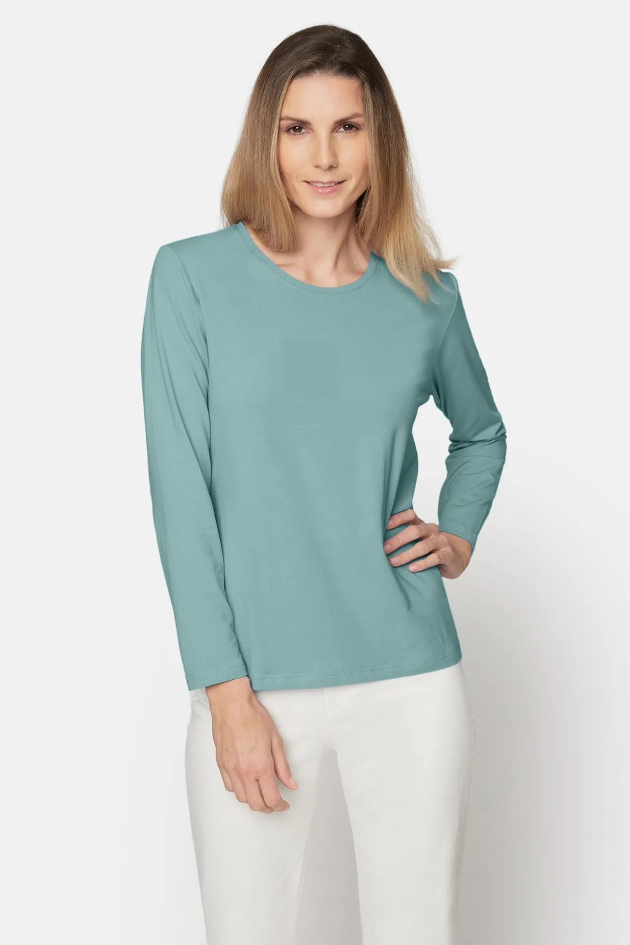tshirt_med_rund_hals__sea_0.webp T-shirt Med Rund Hals - Sea Green