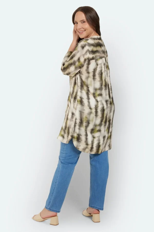 Tunika - Creme/Grå Print