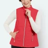 Vest - Neon Rød - Quiltet