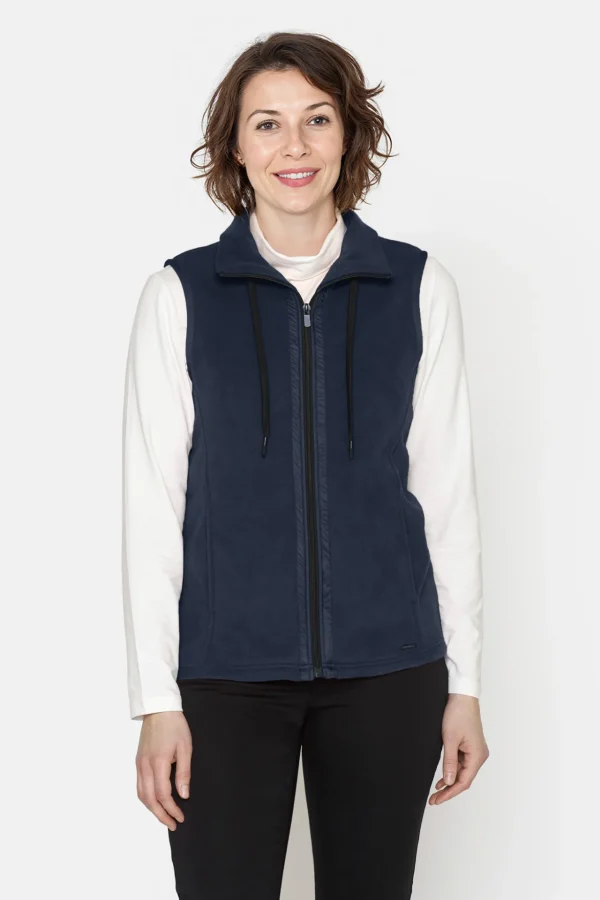 Vest i fleece - Navy