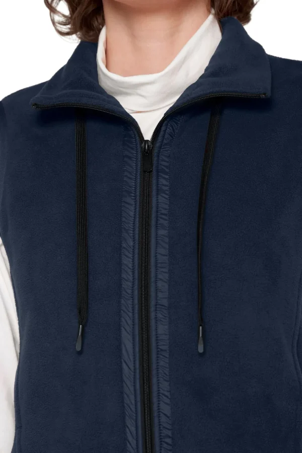Vest i fleece - Navy