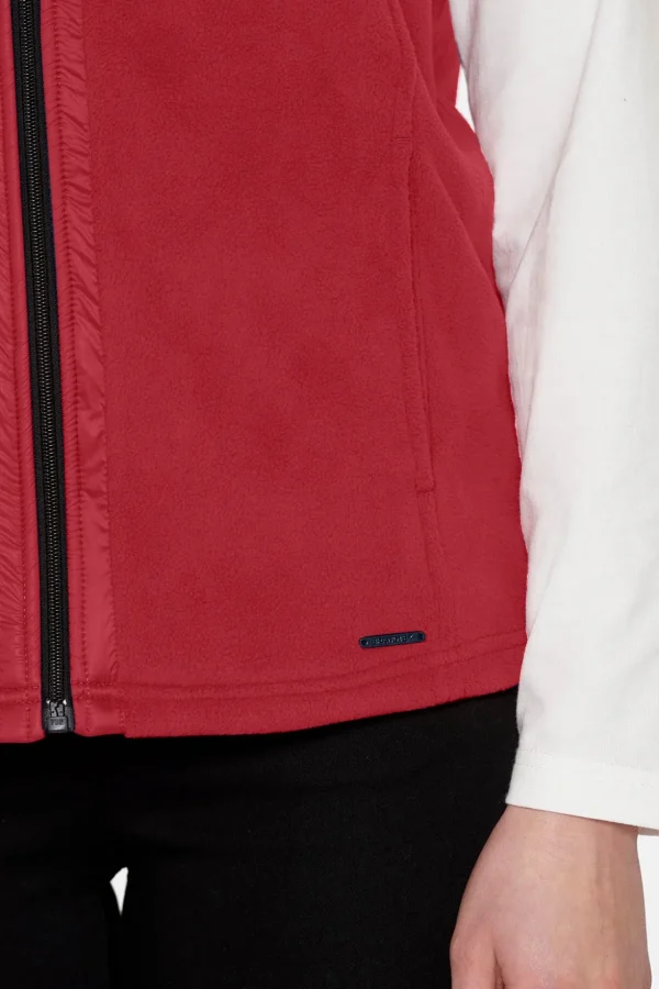 Vest i fleece - Vin rød