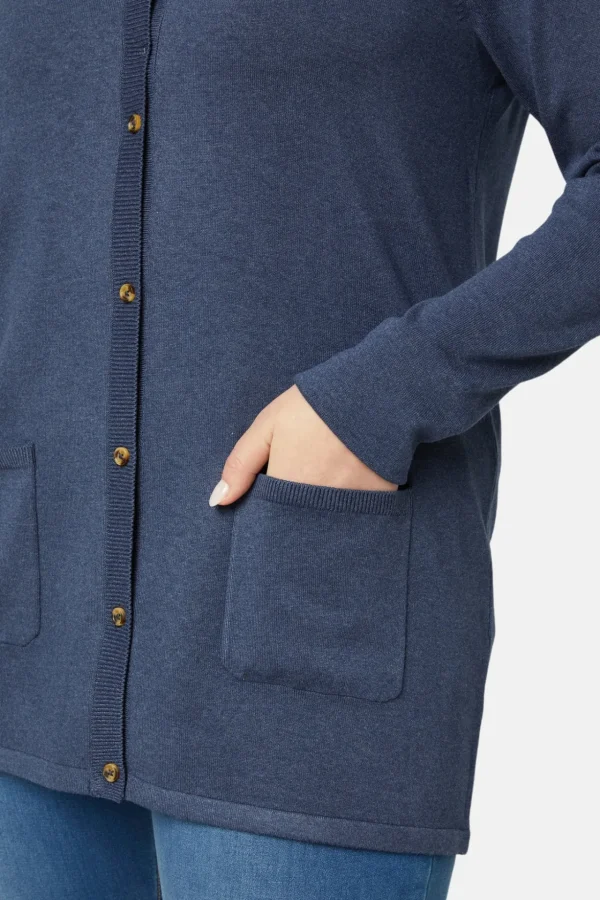 Basic Cardigan - Naval Melange
