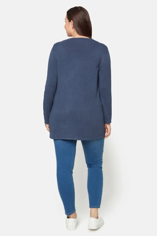 Basic Cardigan - Naval Melange