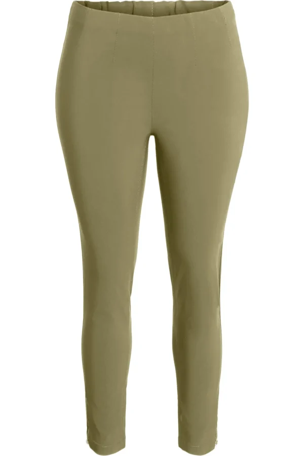 Bengalinbuks 7/8 med lynlås i benene - Olive Green