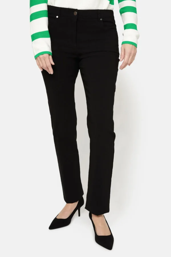 Buks, 5-lommet, Madelaine - Sort - Straight fit