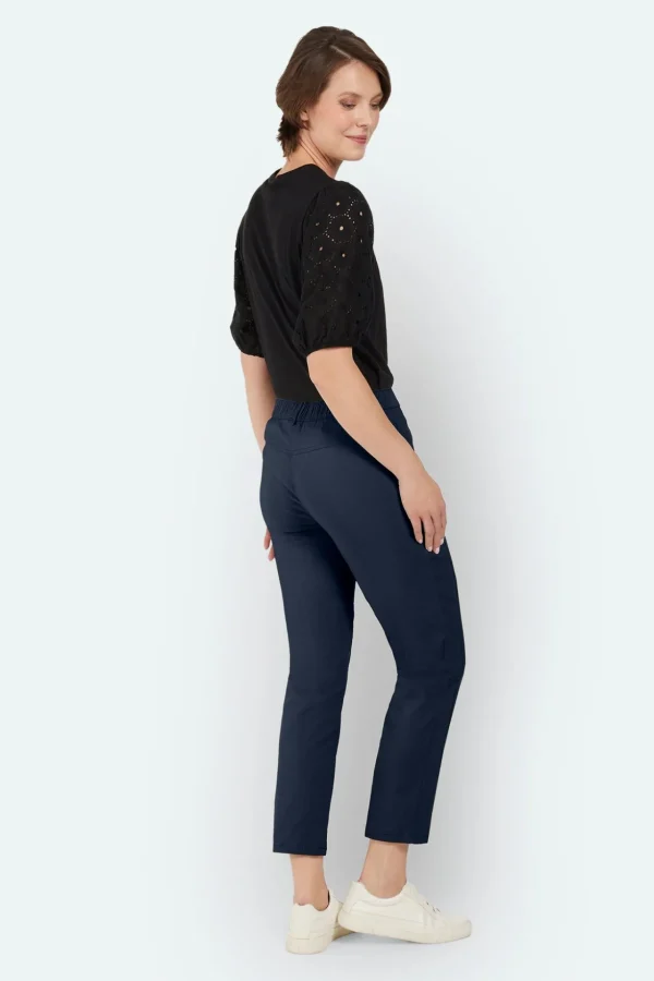 Bukser - Navy - 7/8 og elastisk talje