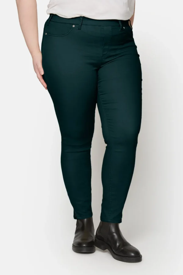 7/8 Bukser, Sofia, Slit Fit - Laurel Green