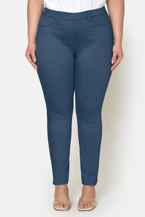7/8 Bukser, Sofia, Slit Fit - Largo Blue