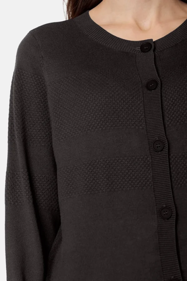 Cardigan O-hals - Black