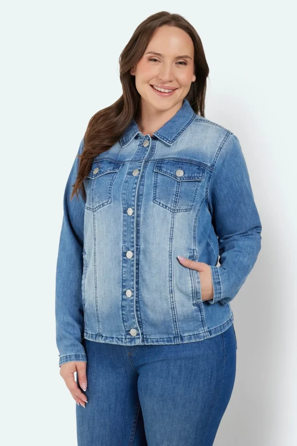 Denim Jakke - Vasket Blå Denim