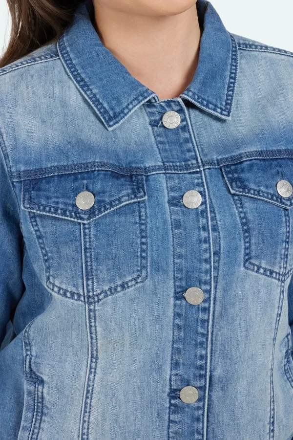 Denim Jakke - Vasket Blå Denim