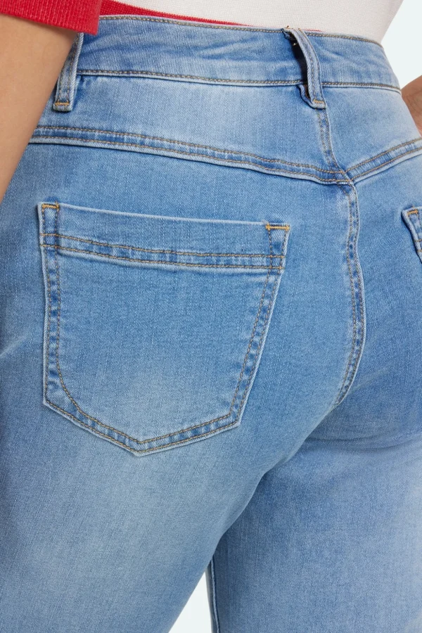 Jane Jeans Med Vidde Ben - Lys Blå Denim