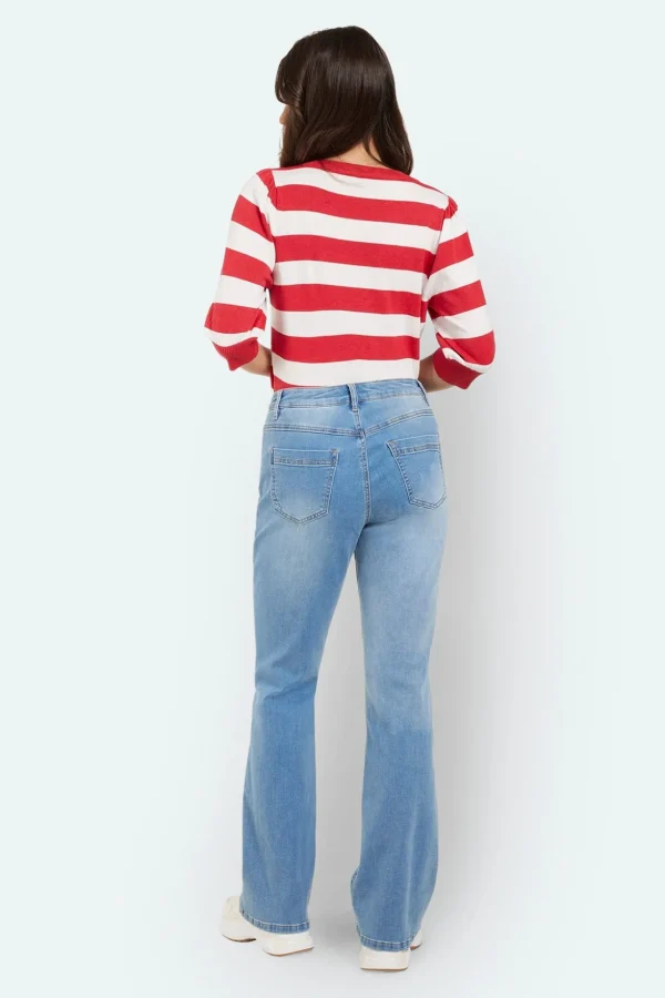 Jane Jeans Med Vidde Ben - Lys Blå Denim