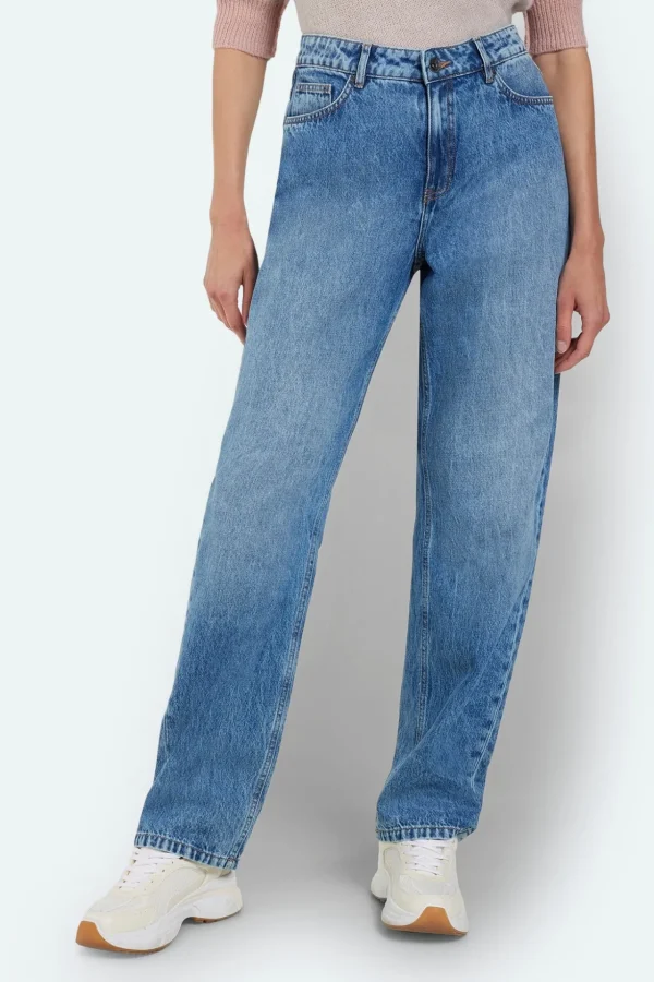 Jeans - Blå denim - Lige ben