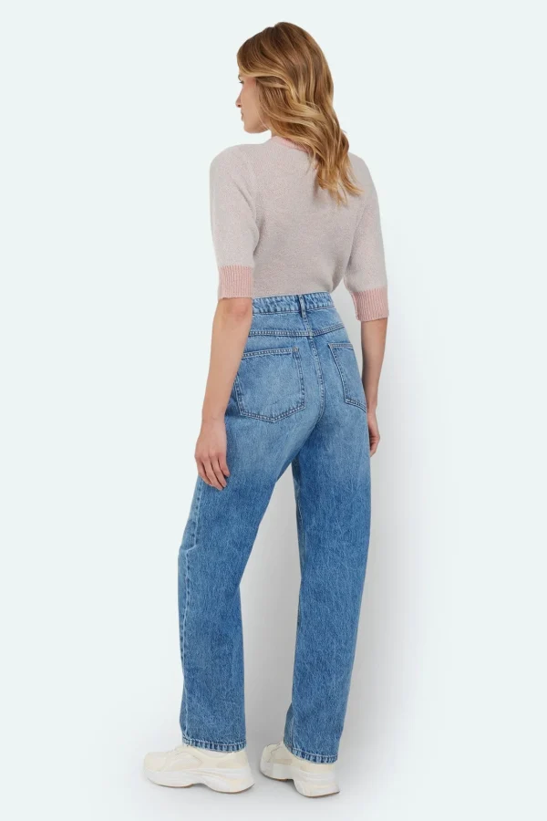 Jeans - Blå denim - Lige ben