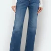 Jeans - Medium Blå denim - Høj talje