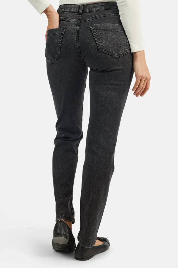 Jeans Jane - 5 lommet model - Mørk grå denim
