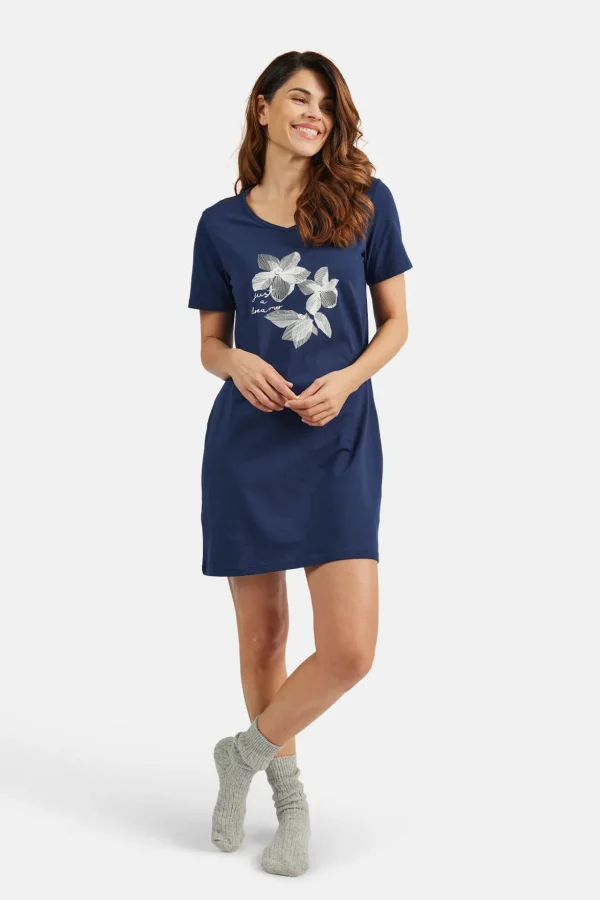 Natkjole - Navy Blue