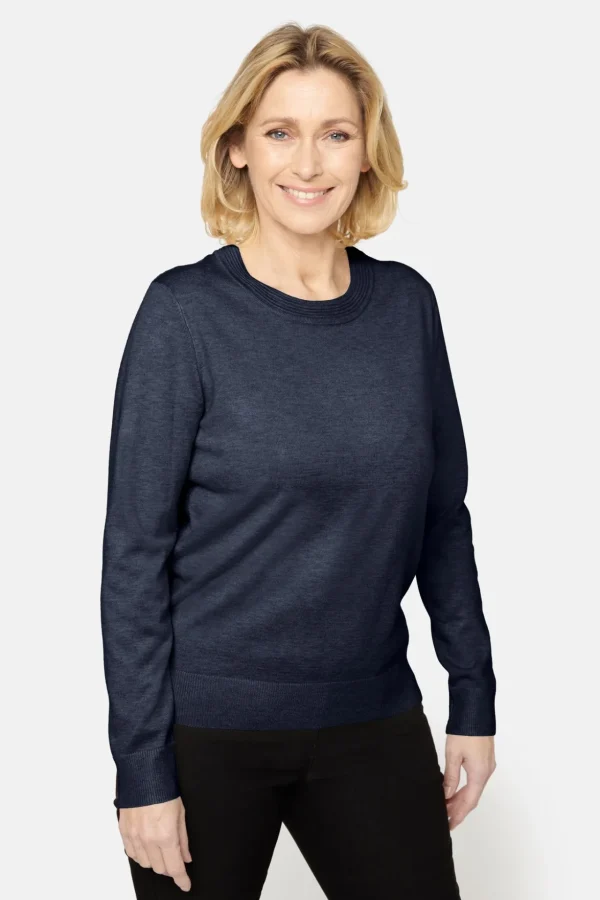 Pullover O-hals - Midnight Blue