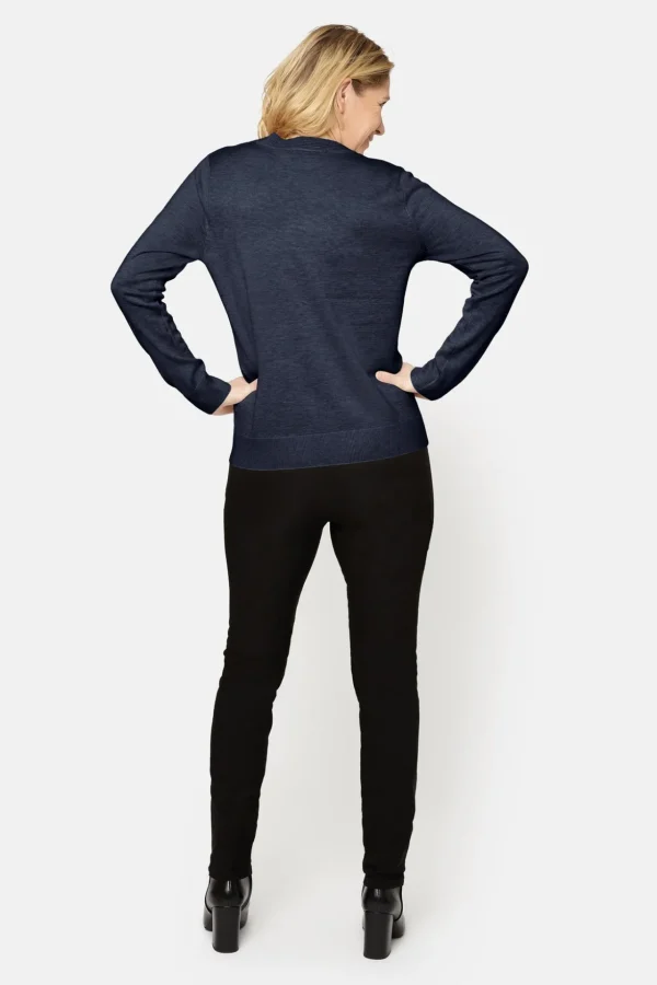 Pullover O-hals - Midnight Blue