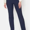 Sofie Bukser Med Elastikbånd I Taljen - Midnight Blue - Slim fit