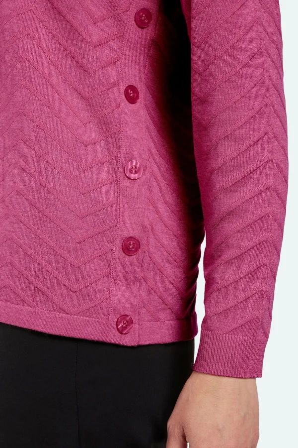 Striktrøje - Mørk Pink