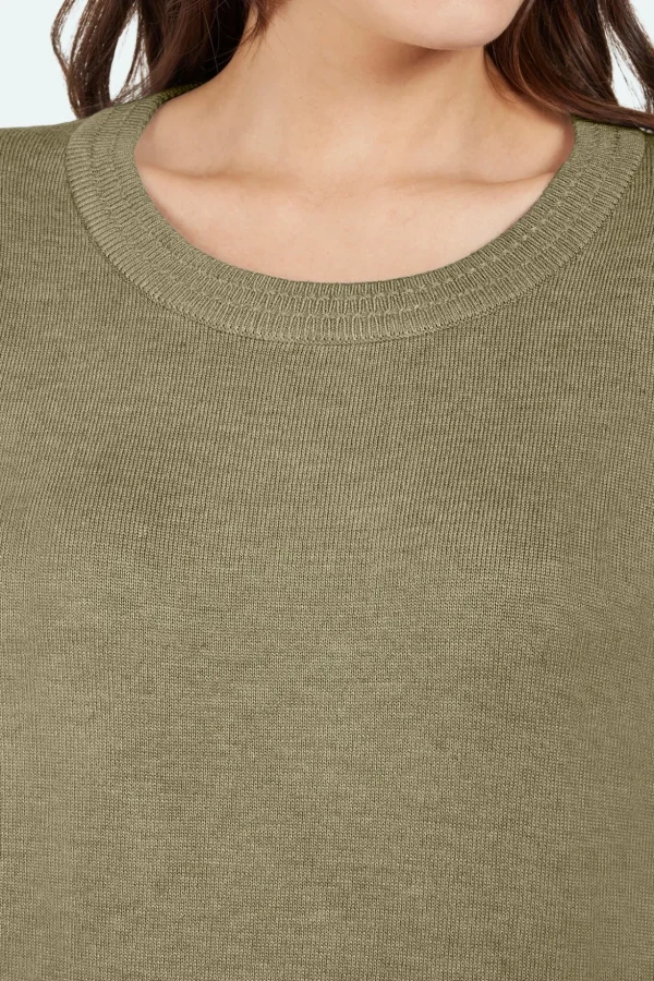 Sweater Kortærmet - Herb Green melange