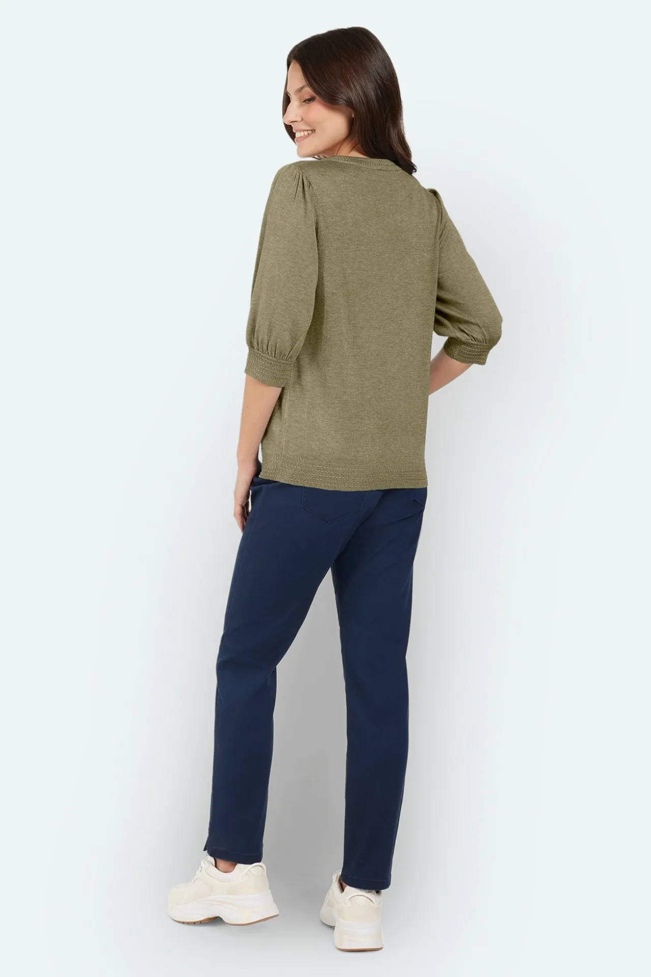 sweater_kortrmet__herb_gr_3.webp Sweater Kortærmet - Herb Green melange