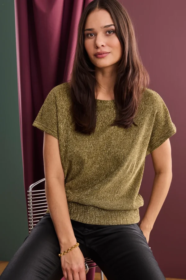 T-shirt - Gold Lurex