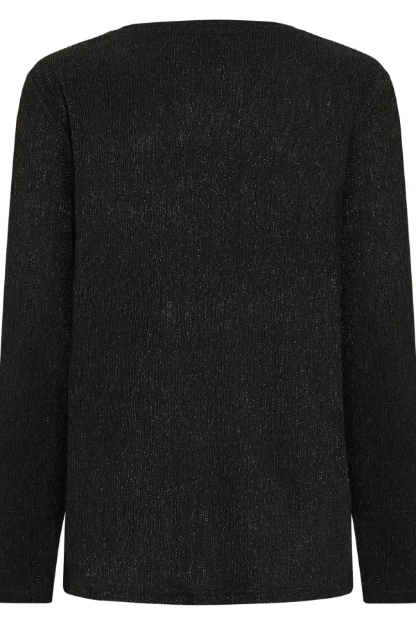 T-shirt 3/4 ærme - Black Lurex